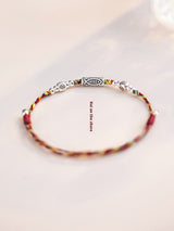 925 Silver Lucky Koi Braided Rope Red Bracelet – Jewelry Gift Ideas — 4