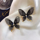 Sterling Silver Needle Hollow Mesh Butterfly Studs – Gifts for Couples — 14