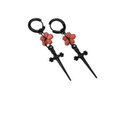 Gothic Sword Cherry Blossom Earrings Women Wish Retro – Gifts for Her — 3