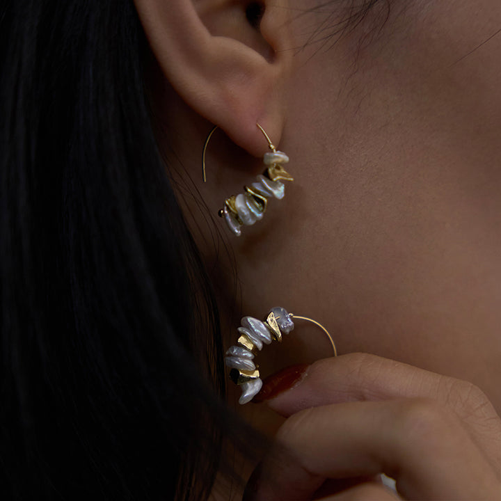 Vintage Natural Baroque Pearl Earrings – Holiday Gift Ideas — 1