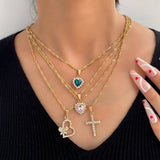 Multi-layer Heart Crystal Pendant Necklace – Jewelry Gift Ideas — 6