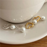 Women's 925 Sterling Silver Pearl Heart Earrings – Gifts for Her — 3