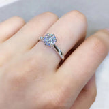 Moissanite White D Color High Clarity Ring – Stylish Gifts — 7