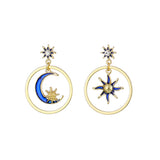 Diamond-encrusted Drip Oil Alloy Pendant Earrings – Stylish Gifts — 4