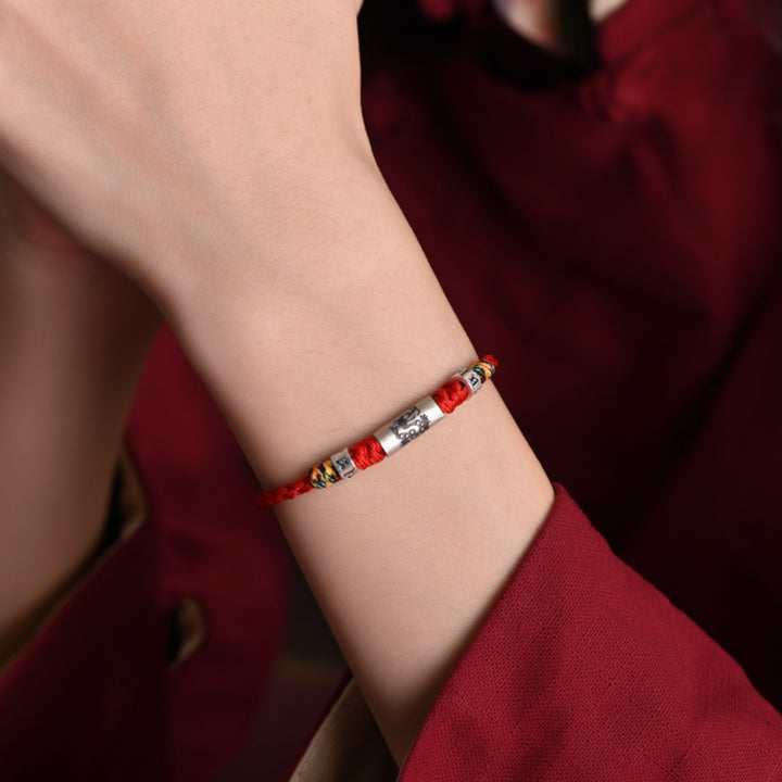 Pure Silver Twelve Zodiac Red Rope Bracelet – Jewelry Gift Ideas — 1