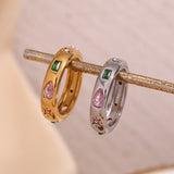 Water Drop Geometry Color Zircon Ring For Women – Gifts for Her — 4