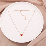Simple Titanium Steel Necklace Female Love Heart – Jewelry Gift Ideas — 4