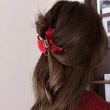 Year Red Acetate Bow Claw Clip – Special Occasion Gifts — 5