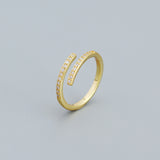 Inlaid Zircon Geometric Ring – Everyday Gifts — 4