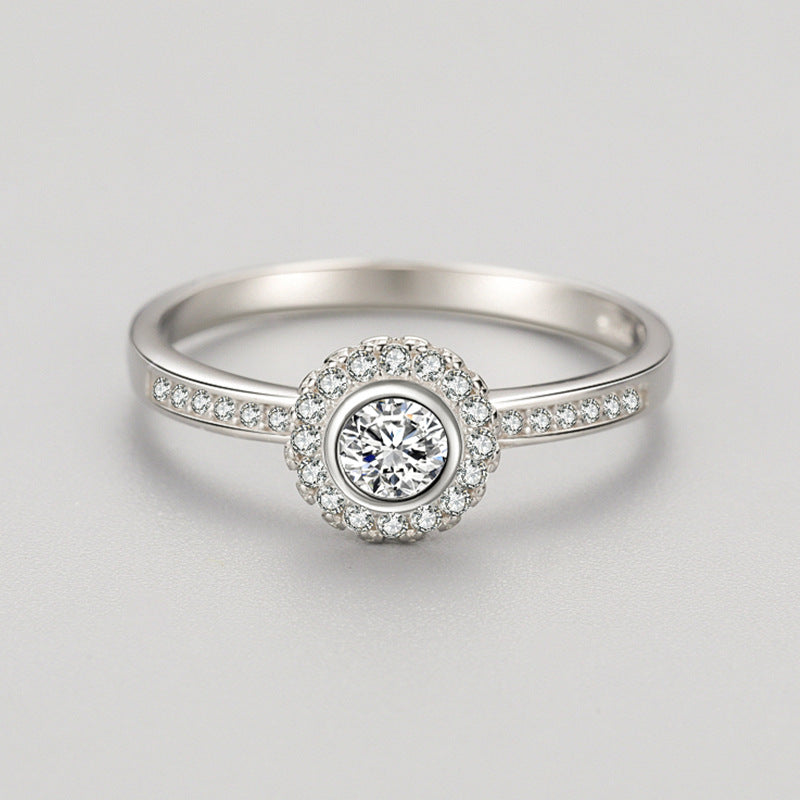 Engagement Simulation Diamond Electroplated Platinum – Stylish Gifts — 1