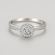 Engagement Simulation Diamond Electroplated Platinum – Stylish Gifts — 1