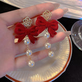 Women's Fashion Vintage Bow Flocked Earrings – Stylish Gifts — 6