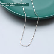 Female Titanium Steel Plated 18K Clavicle Chain – Jewelry Gift Ideas — 6