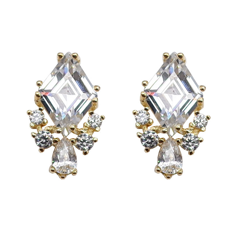French Vintage Cubic Zirconia Stud Earrings – Meaningful Gifts — 1