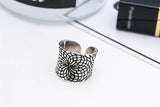 Sterling Silver Vintage Ring Personality Wide Ring – Stylish Gifts — 3