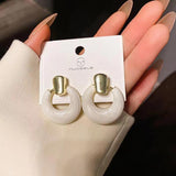 Retro Simple Dripping Geometric Round Ring Earrings – Stylish Gifts — 7