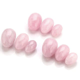 Natural pink crystal crystal egg shape – Everyday Gifts — 1