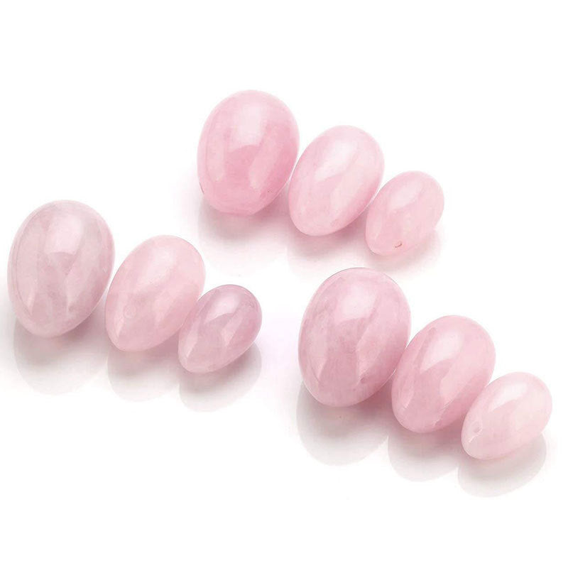 Natural pink crystal crystal egg shape – Everyday Gifts — 1