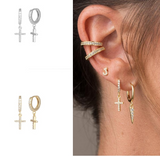 Cross zircon earrings – Useful Gifts — 4
