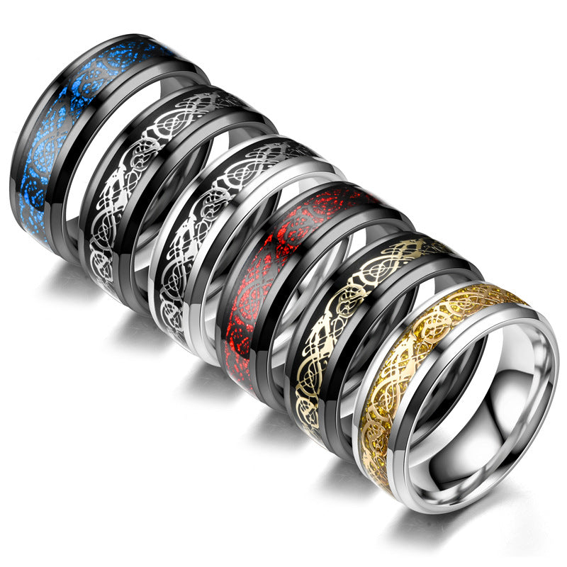Stainless steel dragon pattern ring – Gift Ideas — 1