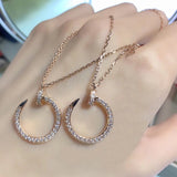 Sparkling Zircon Temperament Nail Necklace – Jewelry Gift Ideas — 5