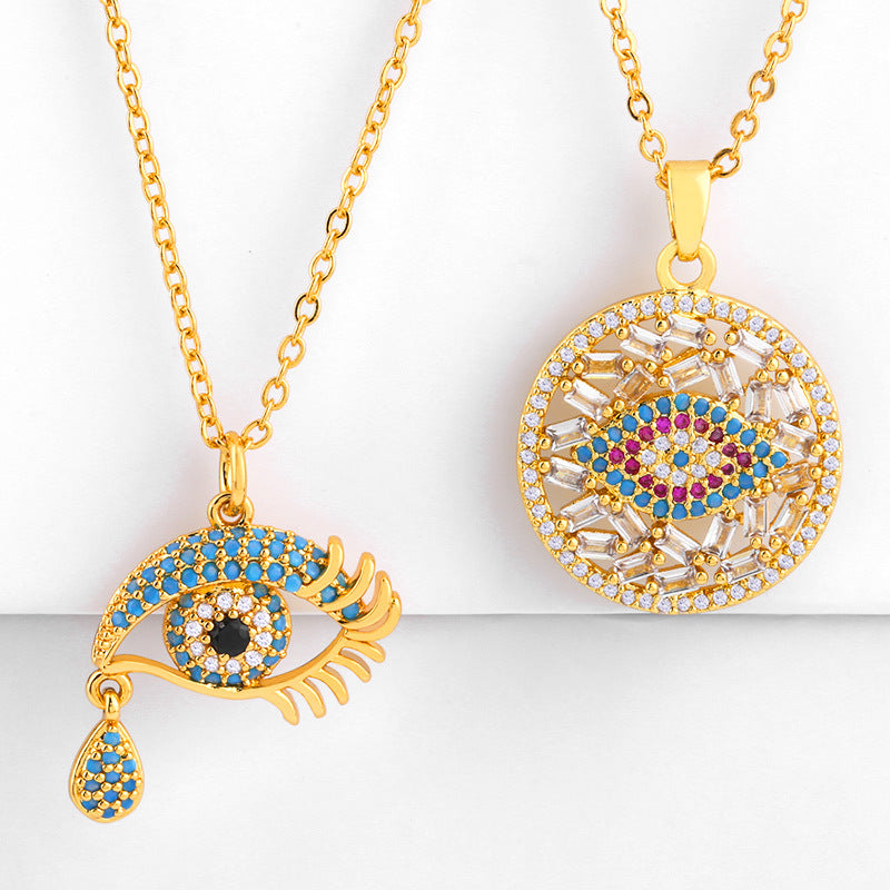 Creative Big Eyes Tear Zircon Necklace Ladies – Jewelry Gift Ideas — 1