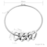 Love Bracelet Peach Heart Name Lettering Titanium – Jewelry Gift Ideas — 8