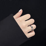 Cold Wind Dark Epoxy Folded Index Finger Ring – Jewelry Gift Ideas — 4