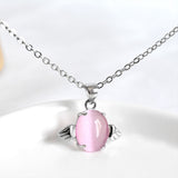 S925 Sterling Silver Angel Opal Pendant Necklace – Jewelry Gift Ideas — 1