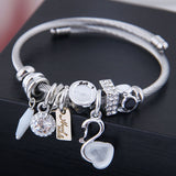 Metal Wild Simple Swan Pendant Bracelet – Jewelry Gift Ideas — 4