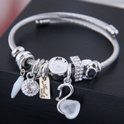 Metal Wild Simple Swan Pendant Bracelet – Jewelry Gift Ideas — 4