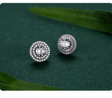 Women's Stylish Round S925 Sterling Silver Stud – Gifts for Her — 10