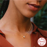 Women's Collarbone Necklace With Colored Diamonds – Jewelry Gift Ideas — 1