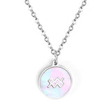 Fashion 12 Constellations White Shell Pendant – Jewelry Gift Ideas — 13