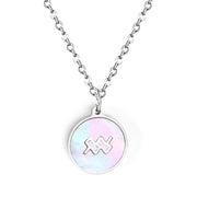 Fashion 12 Constellations White Shell Pendant – Jewelry Gift Ideas — 13