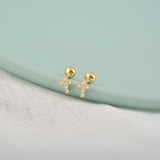 Mini Silver Cross Stud Earrings – Unique Gift Ideas — 2