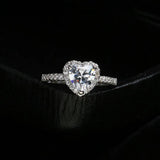 Heart Shaped Main Drill Imitates Mosangshi Ring – Birthday Gifts — 2
