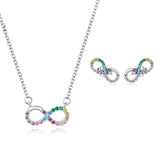 Sterling Silver Two Piece Earring Necklace – Jewelry Gift Ideas — 1