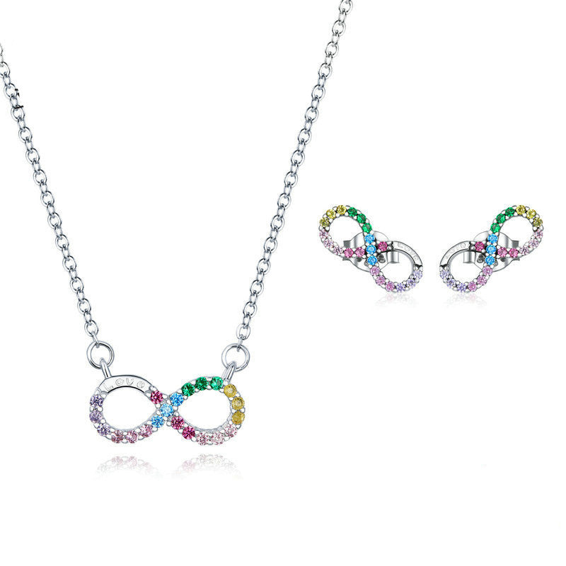Sterling Silver Two Piece Earring Necklace – Jewelry Gift Ideas — 1