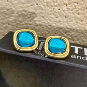 Women Girl Vintage Blue Crystal Earrings – Gifts for Her — 5