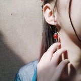 Red Agate Coral Bead Earrings Prince Yueshen – Stylish Gifts — 5