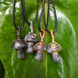 Natural Crystal Mushroom Pendant Necklace – Jewelry Gift Ideas — 17