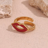 18K Gold Lip Dripping Ring For Women – Gifts for Her — 1