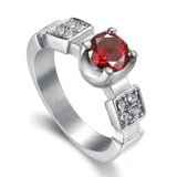Ruby Titanium Steel Four-claw Diamond Ring – Holiday Gift Ideas — 2