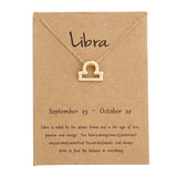 Zodiac Simple Gold Alloy Pendant Necklace – Jewelry Gift Ideas — 12