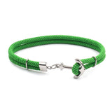 Navy Hand Braided Stainless Steel Anchor Bracelet – Jewelry Gift Ideas — 9