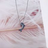 Gradual Flashing Blue Diamond Dolphin Female – Jewelry Gift Ideas — 5