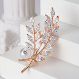 High-grade Leaf Pearl Brooch For Women – Jewelry Gift Ideas — 3