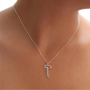 Handmade Vertical Name Signature Letter Necklace – Jewelry Gift Ideas — 4