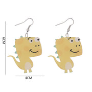 Creative Handmade Acrylic Cartoon Dinosaur Earrings – Stylish Gifts — 8